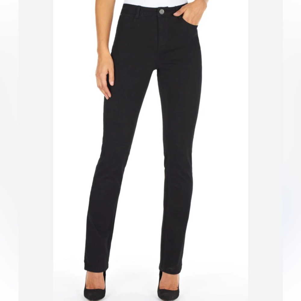 SECOND brand yoga jeans denim stretch black, light wear, size 27